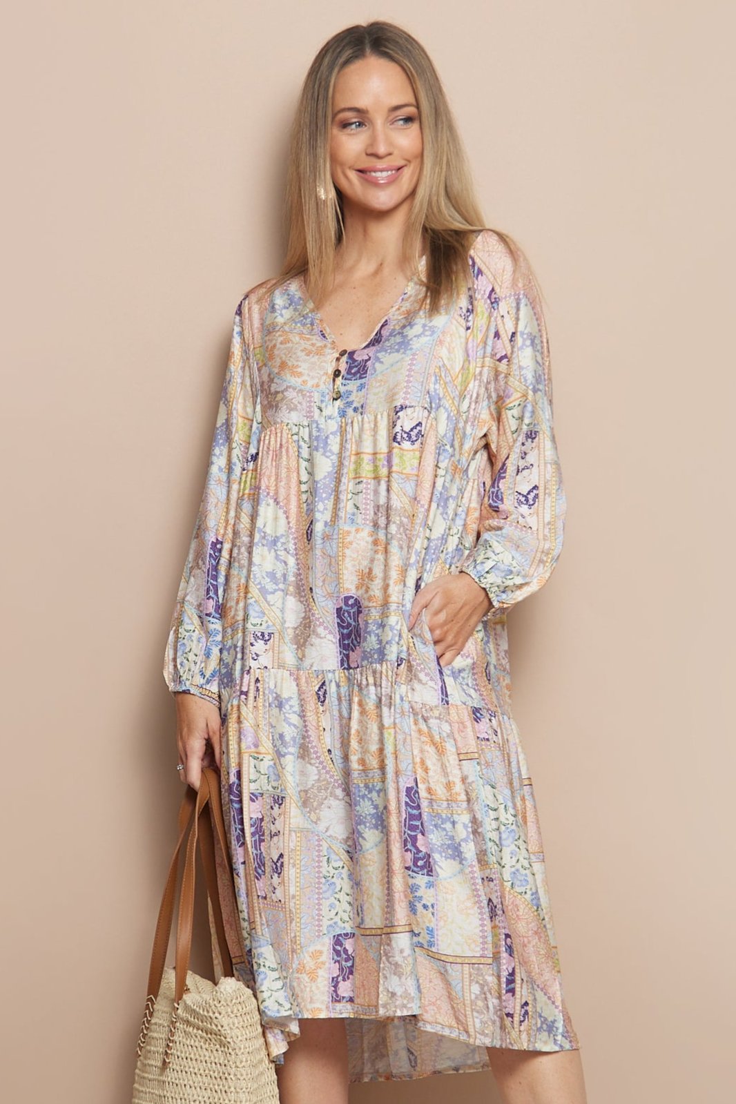 Carissa Dress - Dawn Floral Patchwork