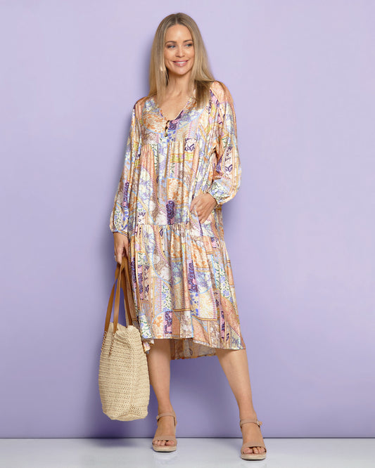 Carissa Dress - Dawn Floral Patchwork