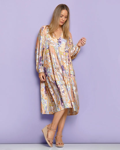 Carissa Dress - Dawn Floral Patchwork