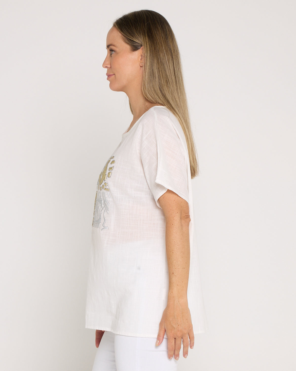 Gilded Love Top - White