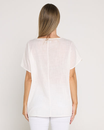 Gilded Love Top - White