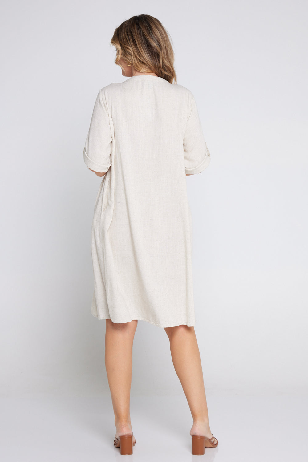 Melina Cotton & Linen Dress - Natural