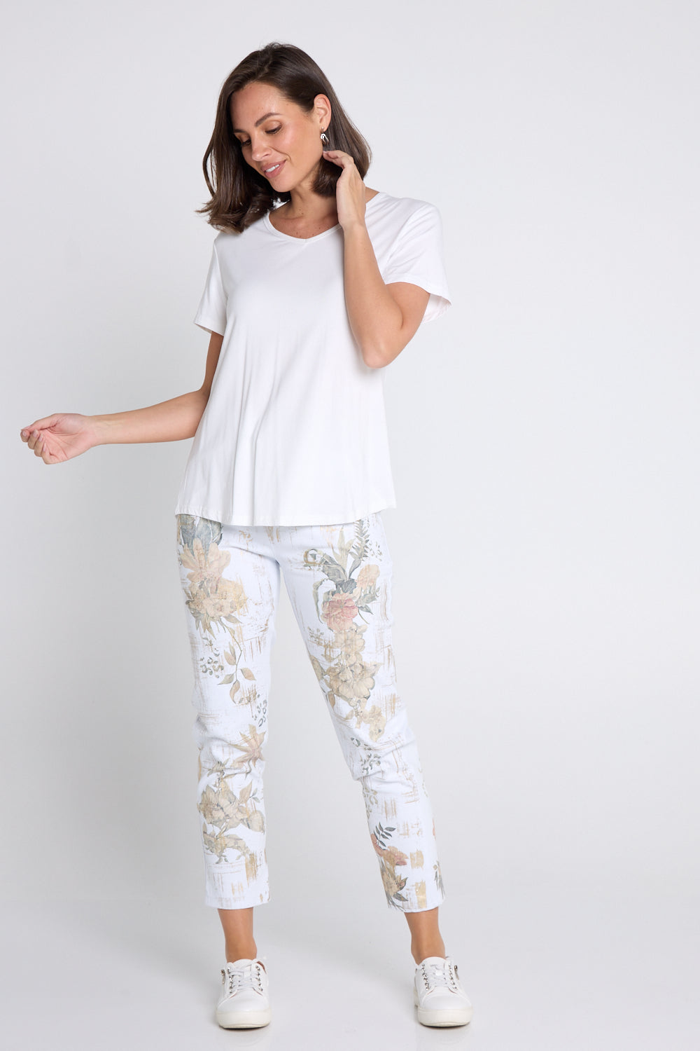 Ridley Pants - White Floral