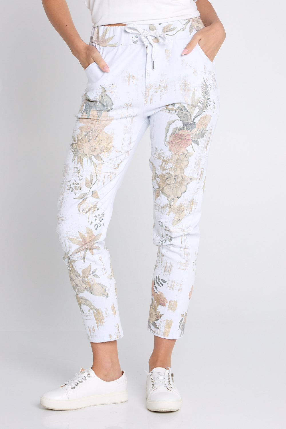 Ridley Pants - White Floral