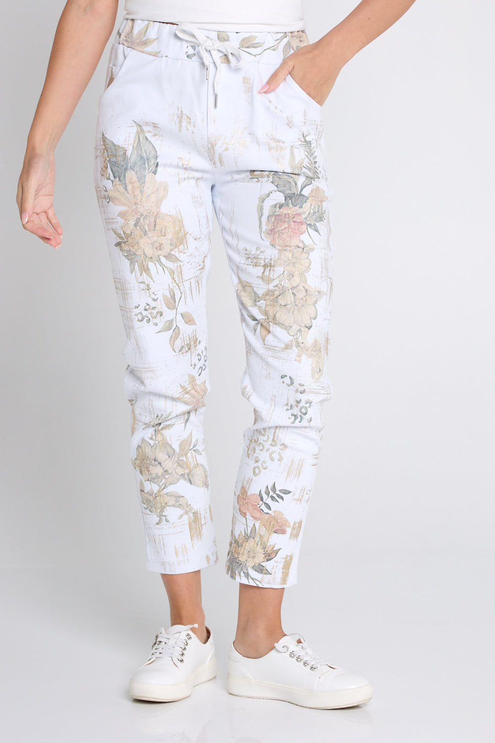 Ridley Pants - White Floral
