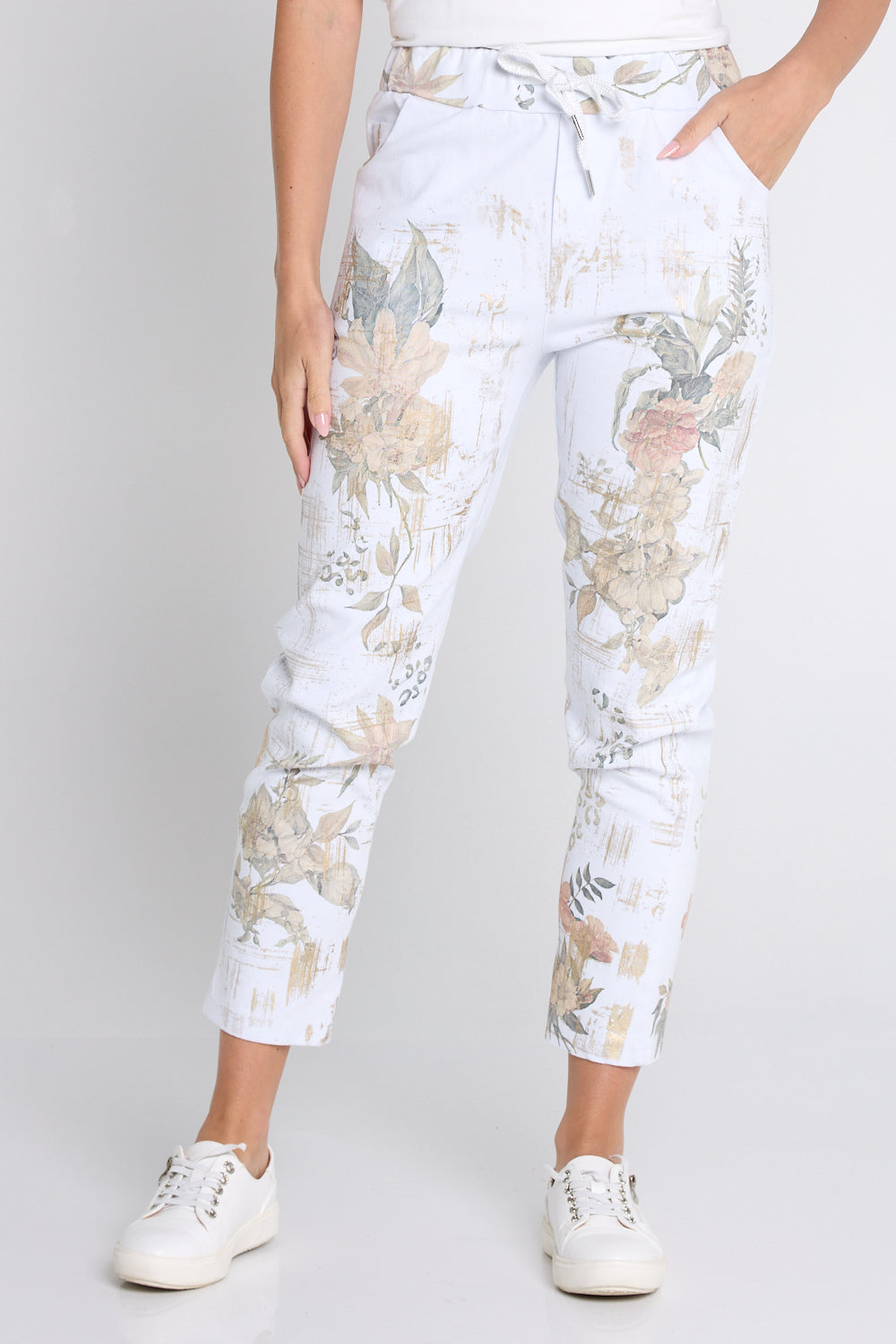 Ridley Pants - White Floral