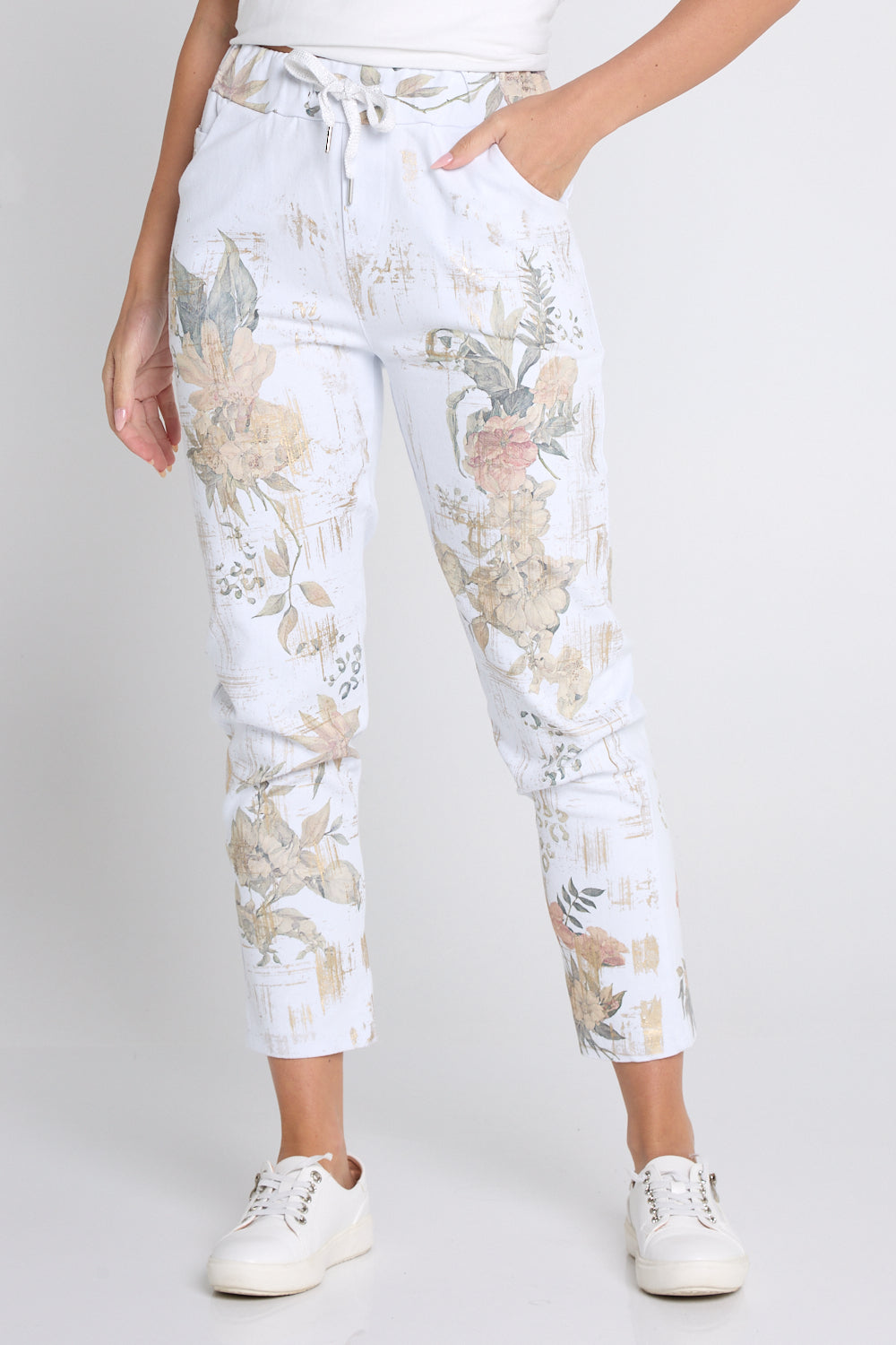 Ridley Pants - White Floral