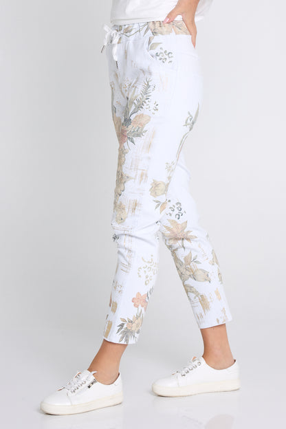 Ridley Pants - White Floral