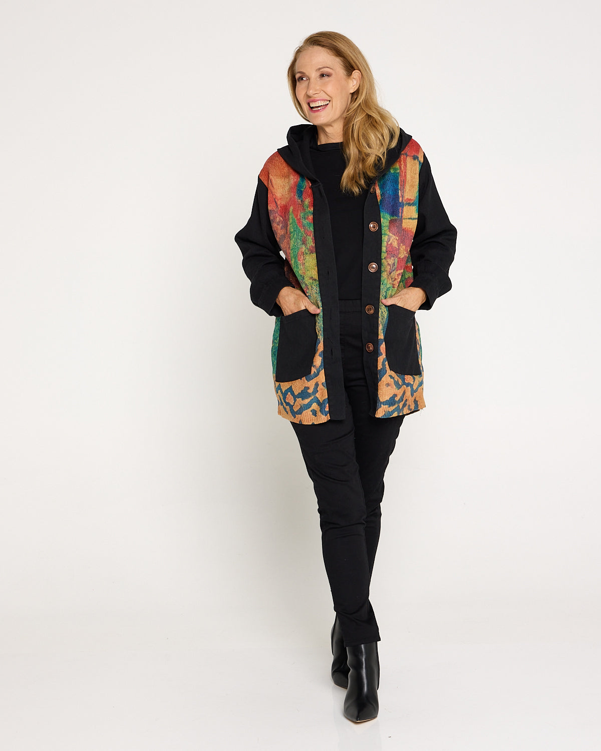 Ari Chenille Knit & Canvas Jacket - Bloomscape