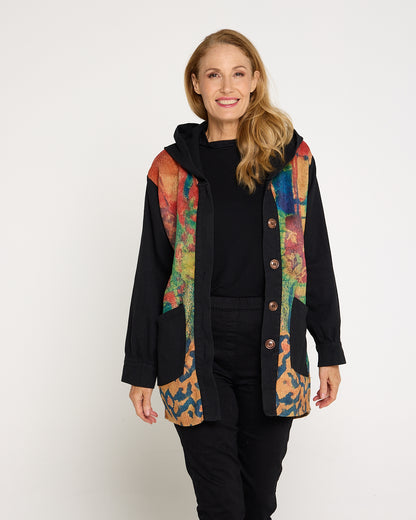 Ari Chenille Knit & Canvas Jacket - Bloomscape
