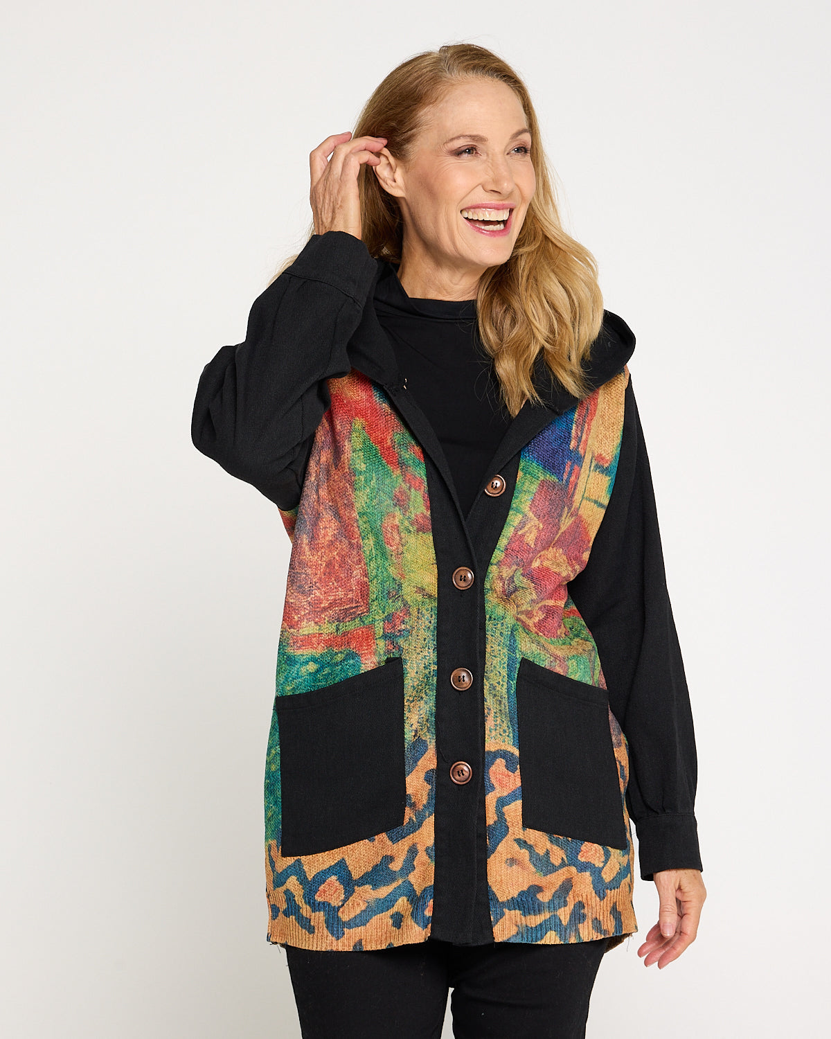 Ari Chenille Knit & Canvas Jacket - Bloomscape