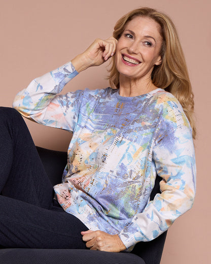 Balwyn Knit - Blue/Gold