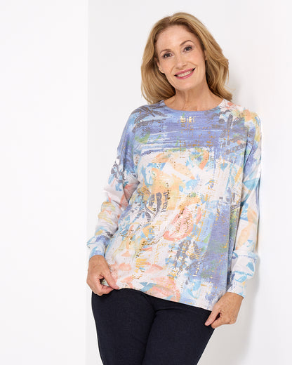 Balwyn Knit - Blue/Gold