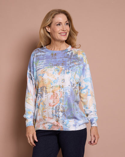 Balwyn Knit - Blue/Gold