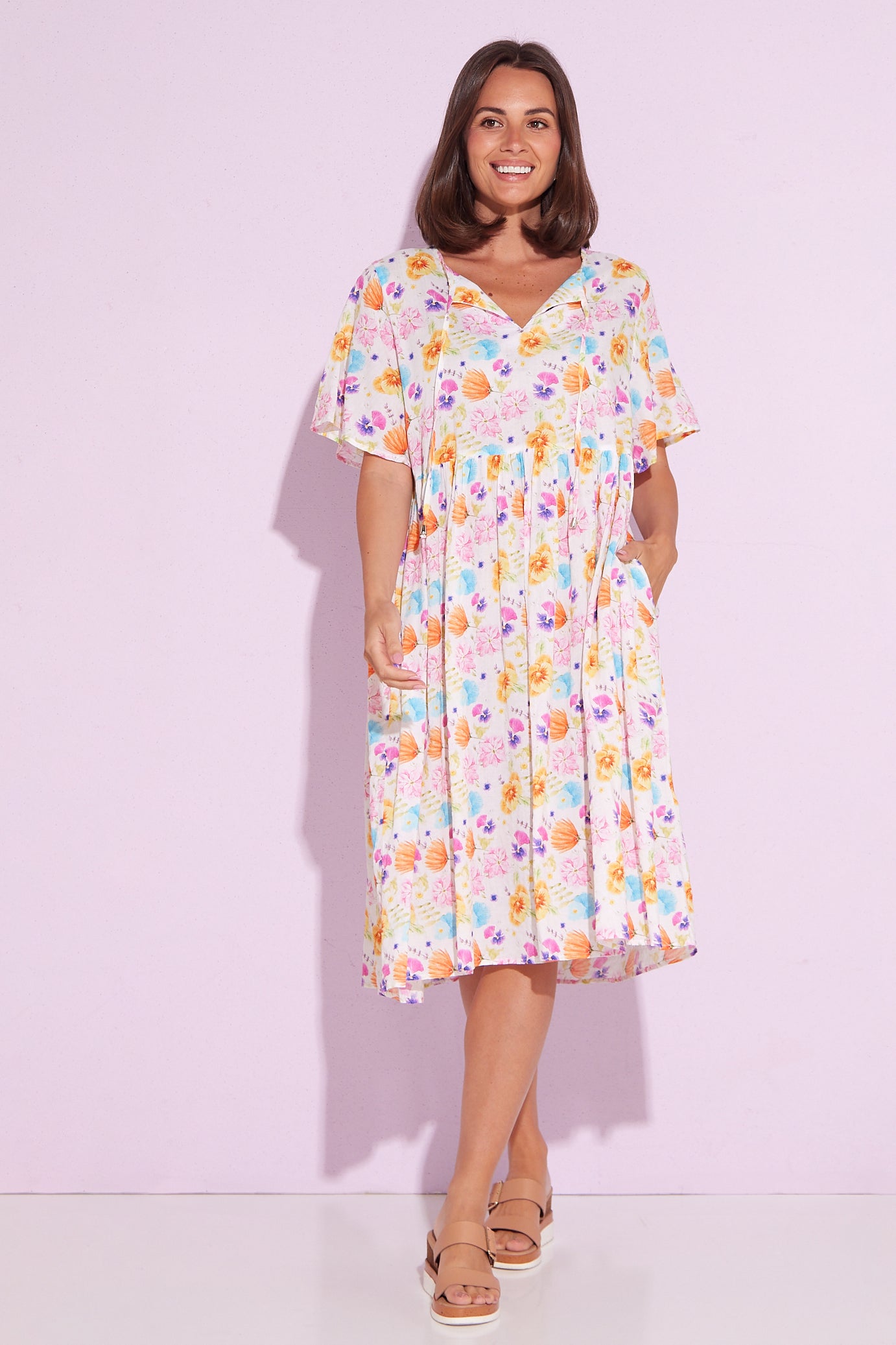 Avery Cotton Dress - Spring Wildflowers