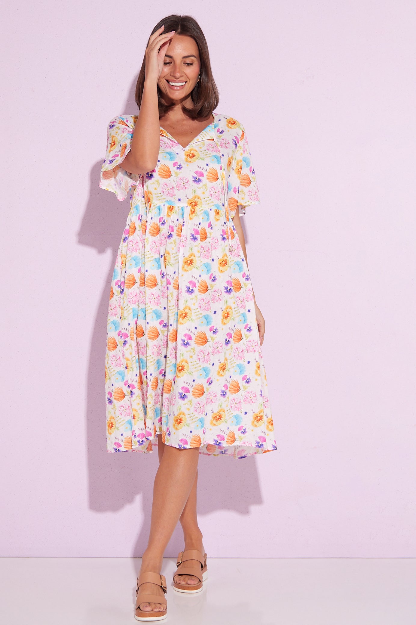 Avery Cotton Dress - Spring Wildflowers