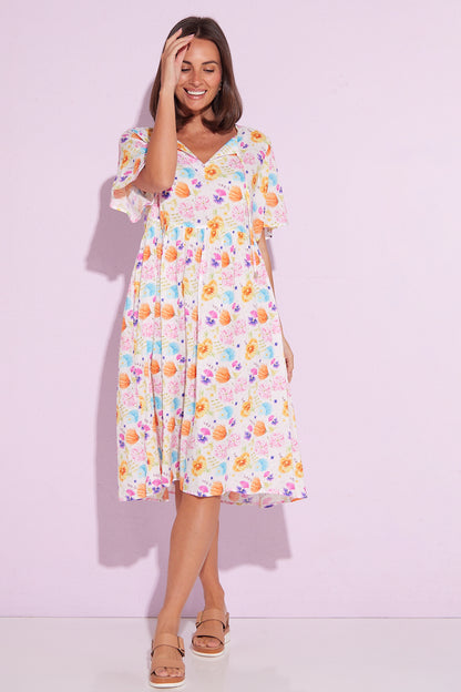 Avery Cotton Dress - Spring Wildflowers