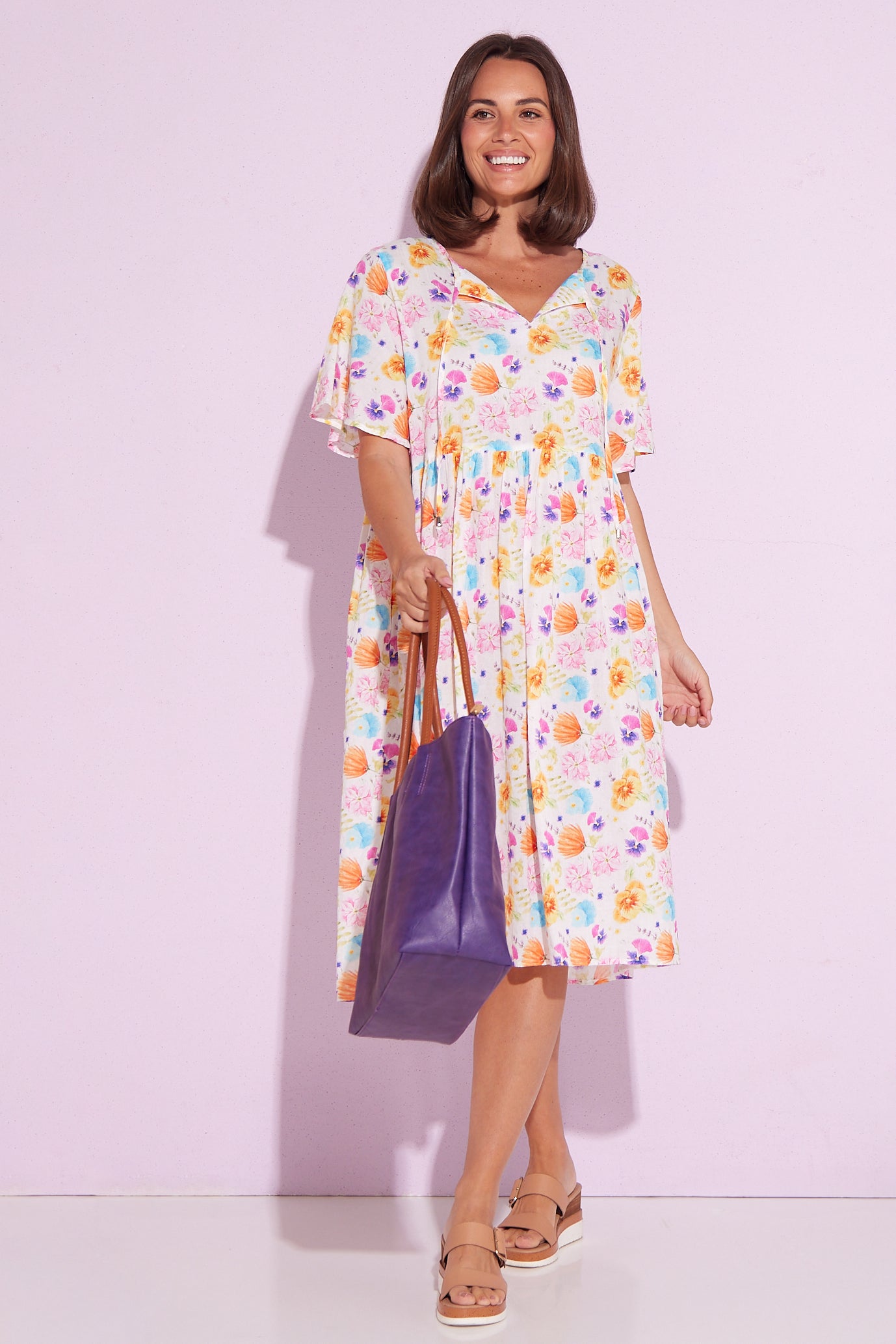 Avery Cotton Dress - Spring Wildflowers