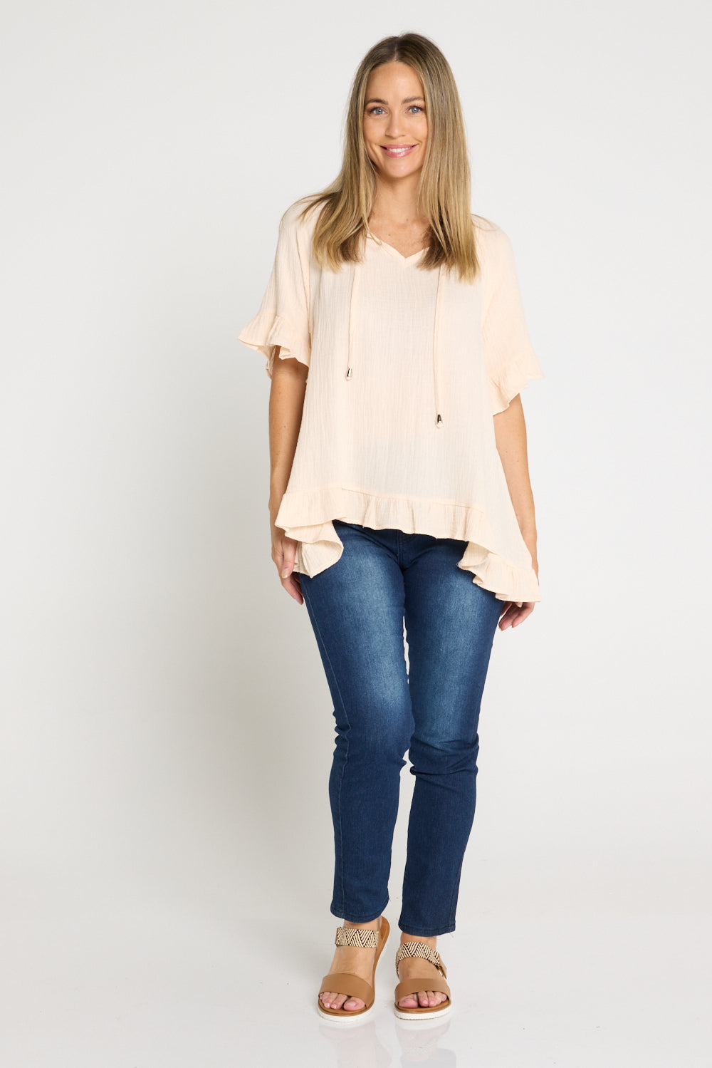 Shaylee Muslin Top - Cream