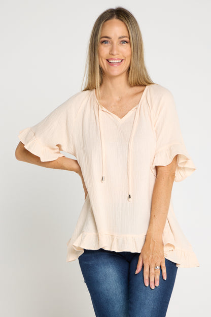 Shaylee Muslin Top - Cream