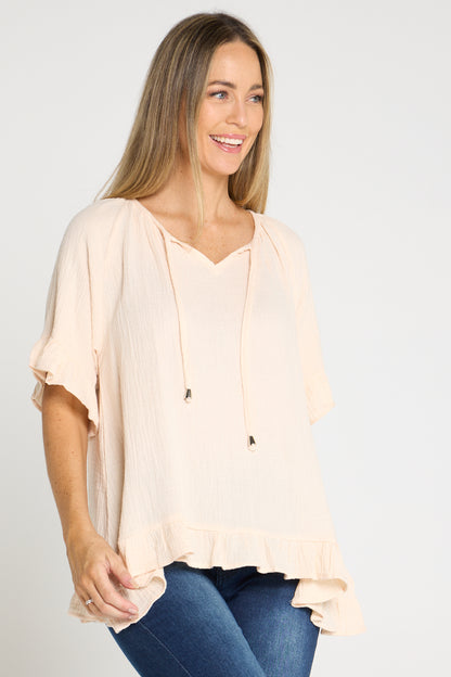 Shaylee Muslin Top - Cream