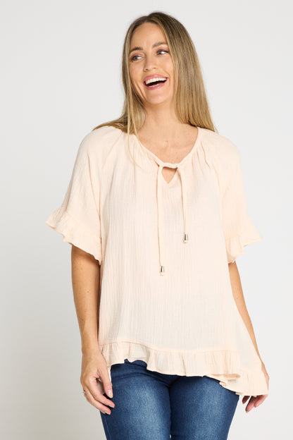 Shaylee Muslin Top - Cream