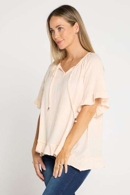 Shaylee Muslin Top - Cream