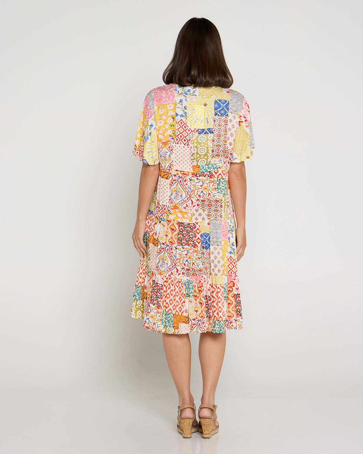 Tamblyn Dress - Lemon Floral Collage