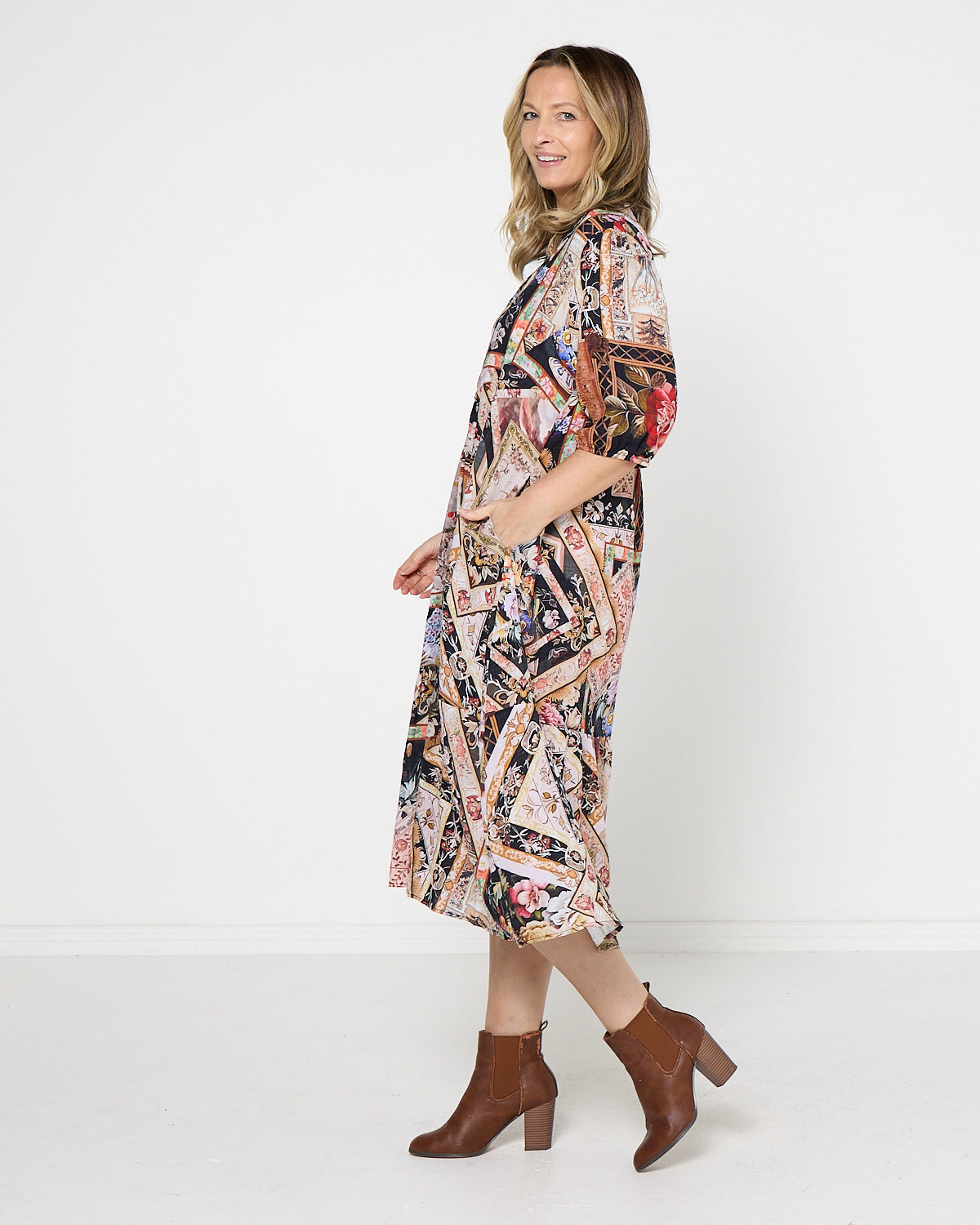 Brookhaven Dress - Tapestry Noir