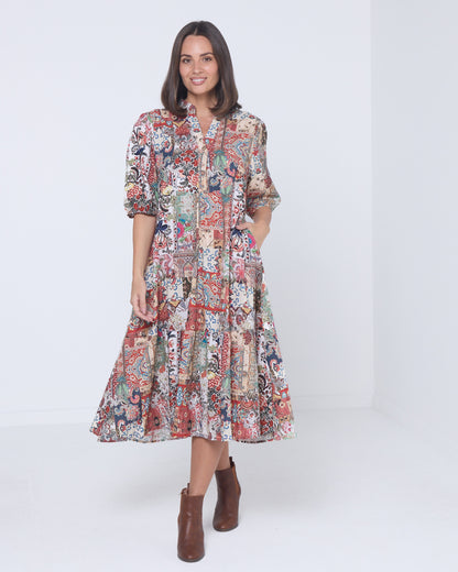 Palermo Dress - Patchwork Print