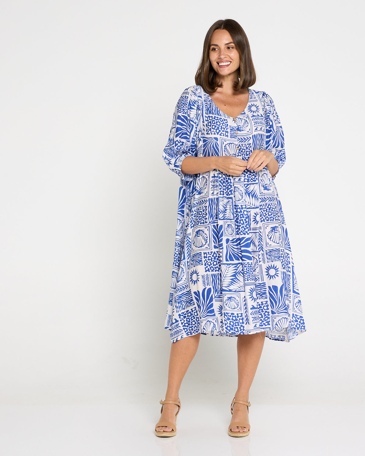 Shannon Dress - Santorini Tile