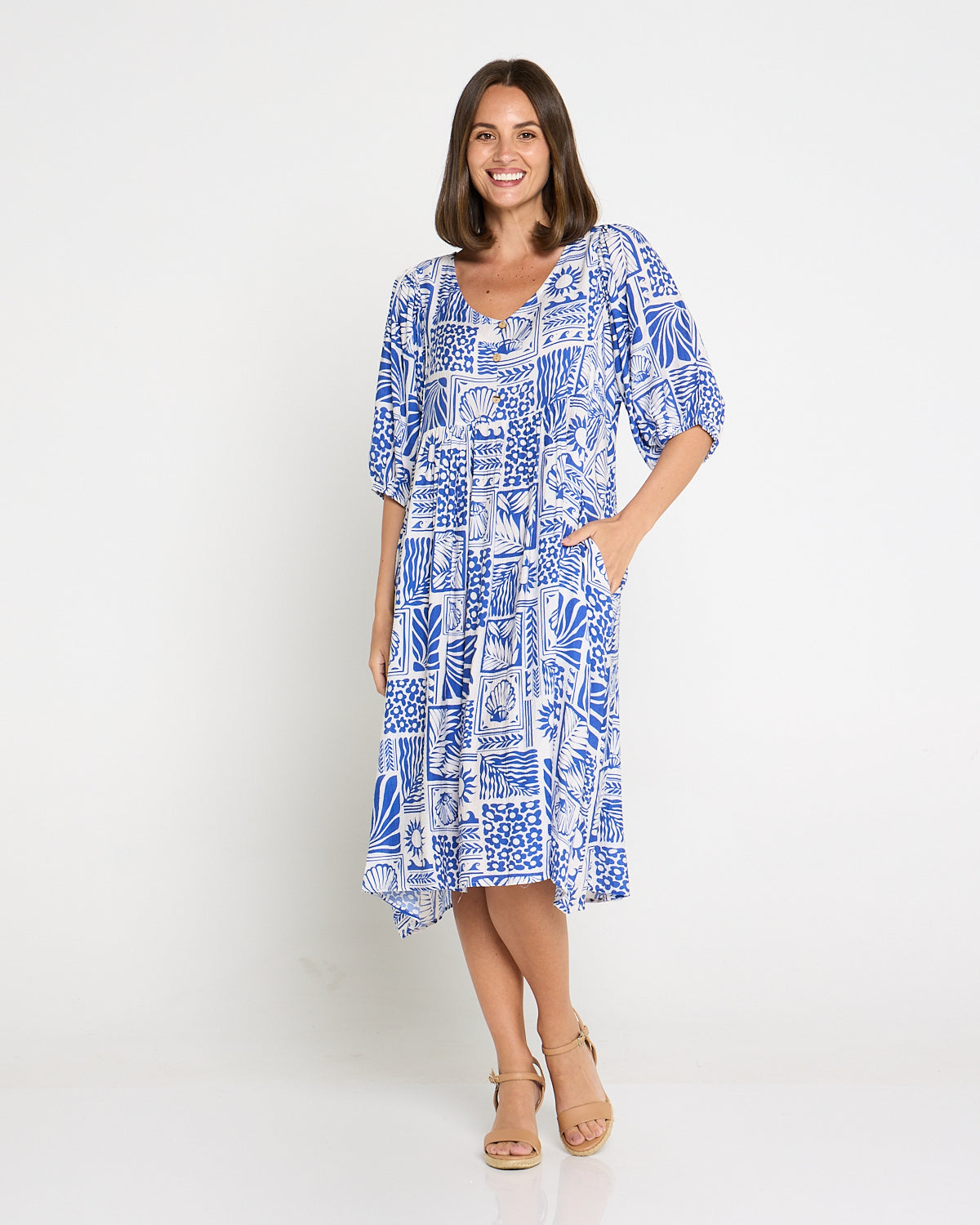 Shannon Dress - Santorini Tile