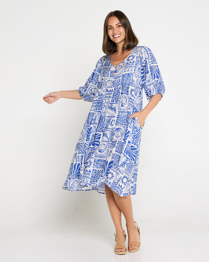 Shannon Dress - Santorini Tile