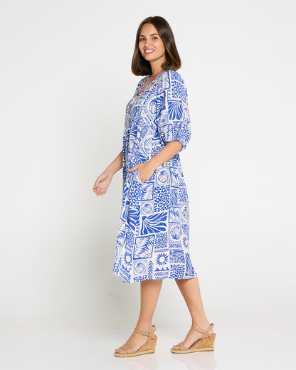 Shannon Dress - Santorini Tile