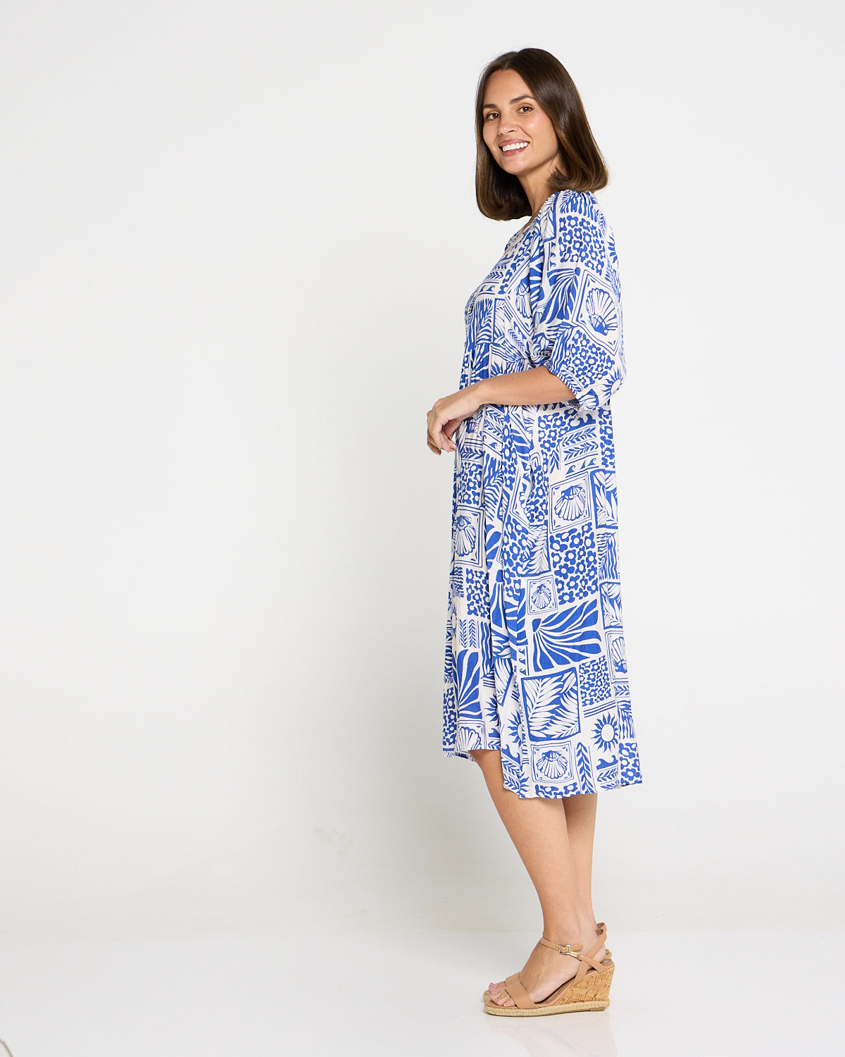 Shannon Dress - Santorini Tile