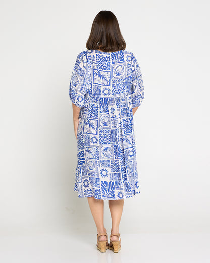 Shannon Dress - Santorini Tile