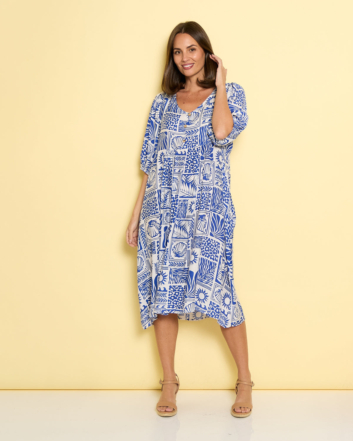 Shannon Dress - Santorini Tile