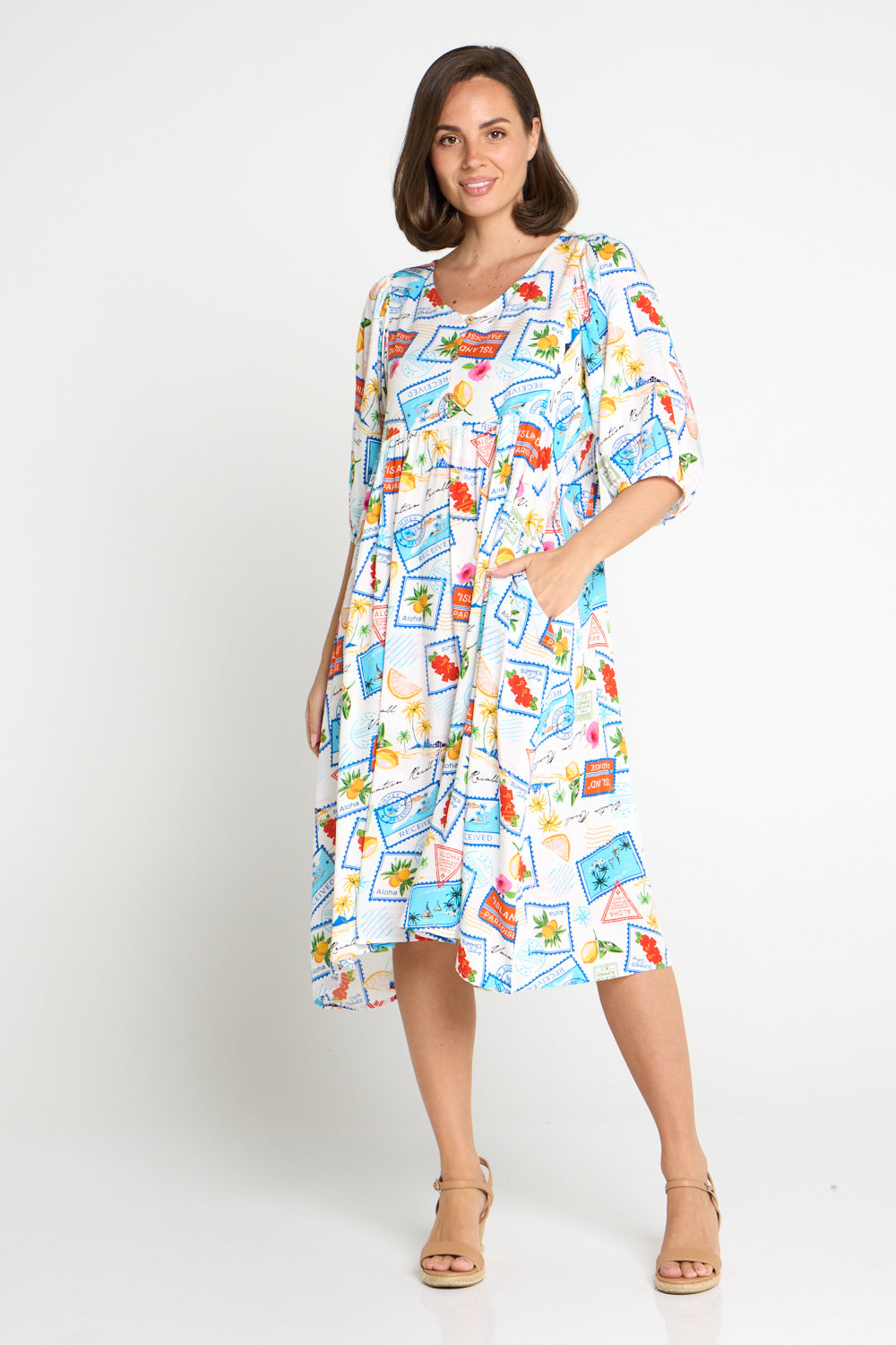 Shannon Dress - Bon Voyage Print