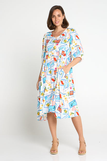 Shannon Dress - Bon Voyage Print
