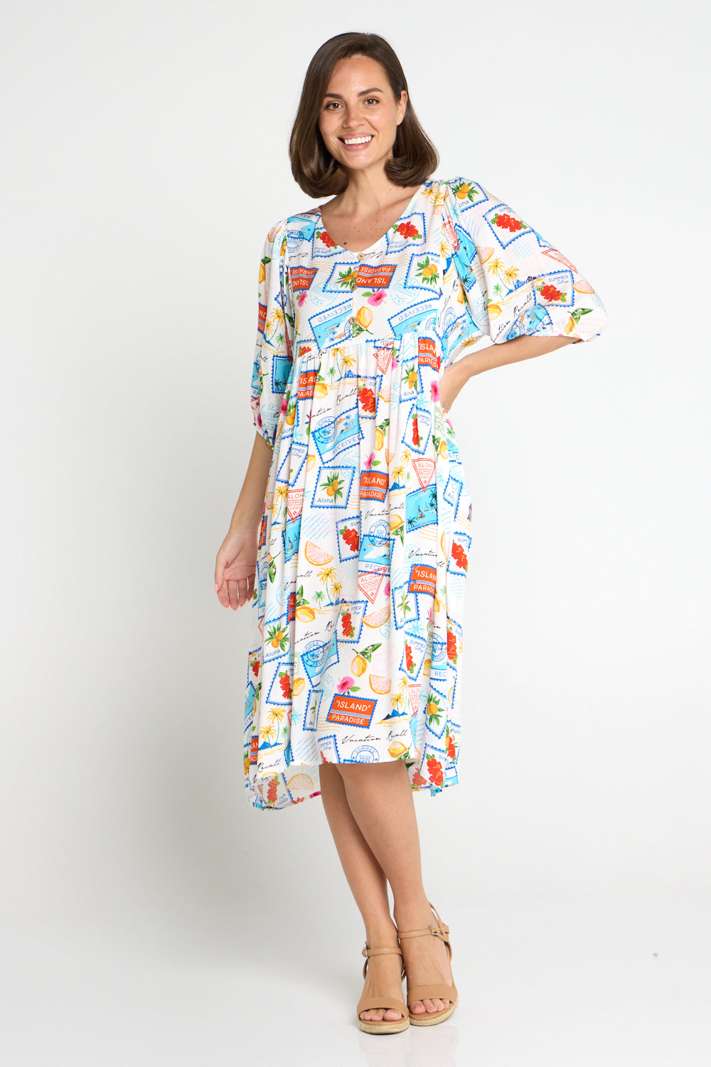 Shannon Dress - Bon Voyage Print