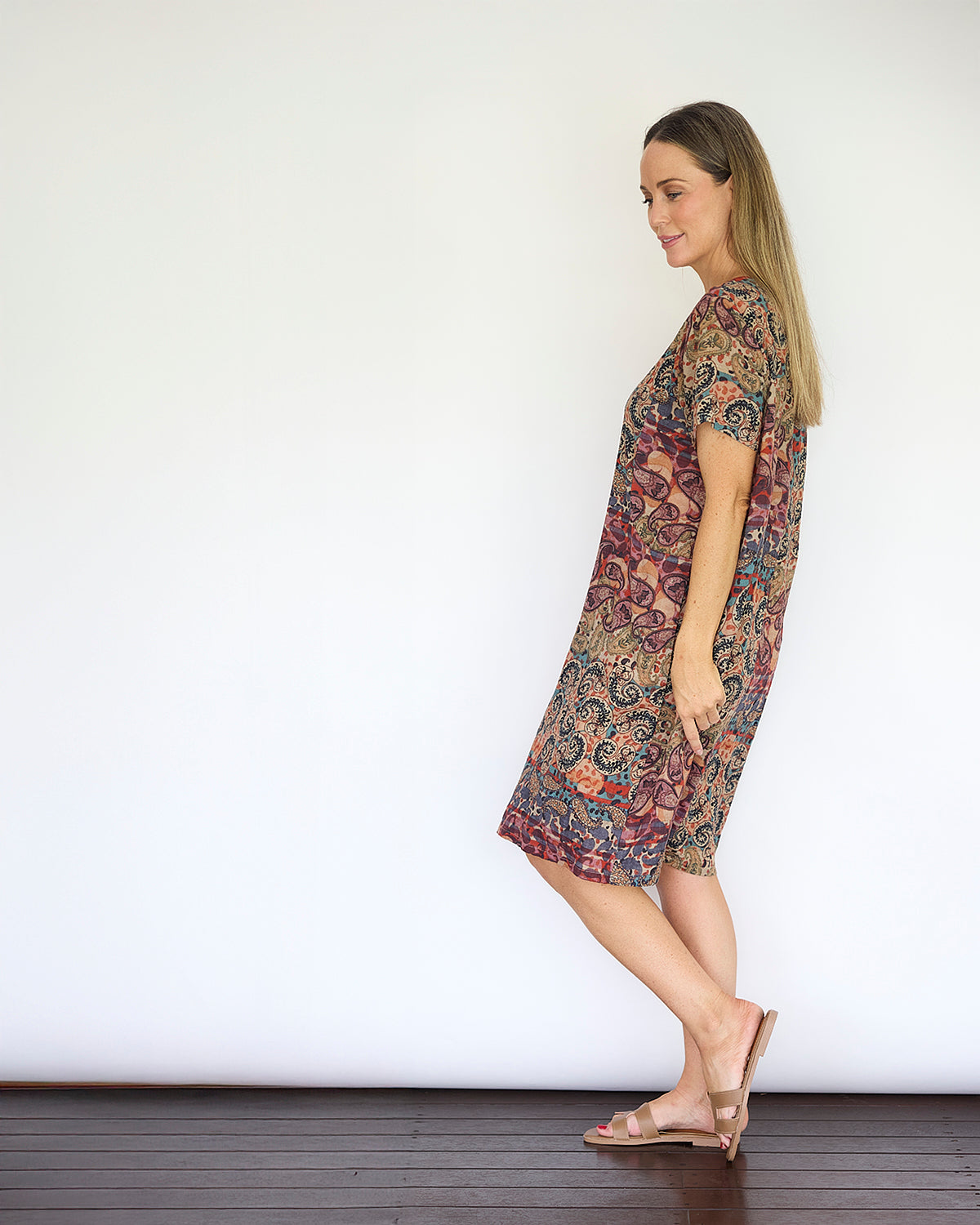 Eleanor Cotton Dress - Earthen Paisley