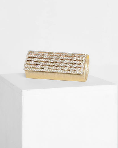 Gatsby Embellished Clutch - Gold