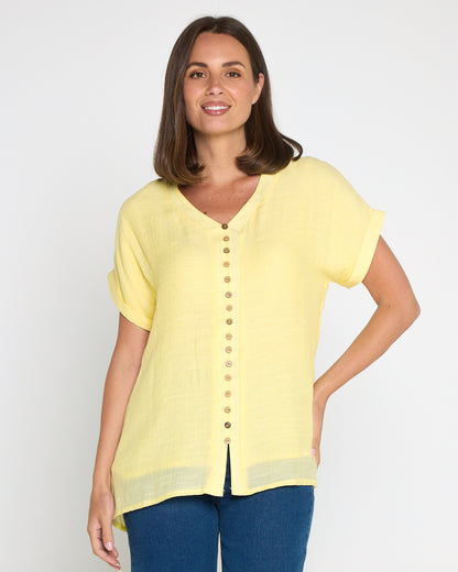 Gemma Top - Butter Yellow