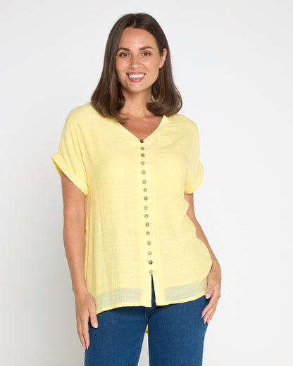 Gemma Top - Butter Yellow