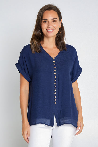 Gemma Top - Navy