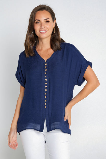 Gemma Top - Navy