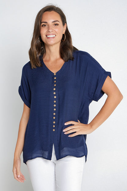 Gemma Top - Navy