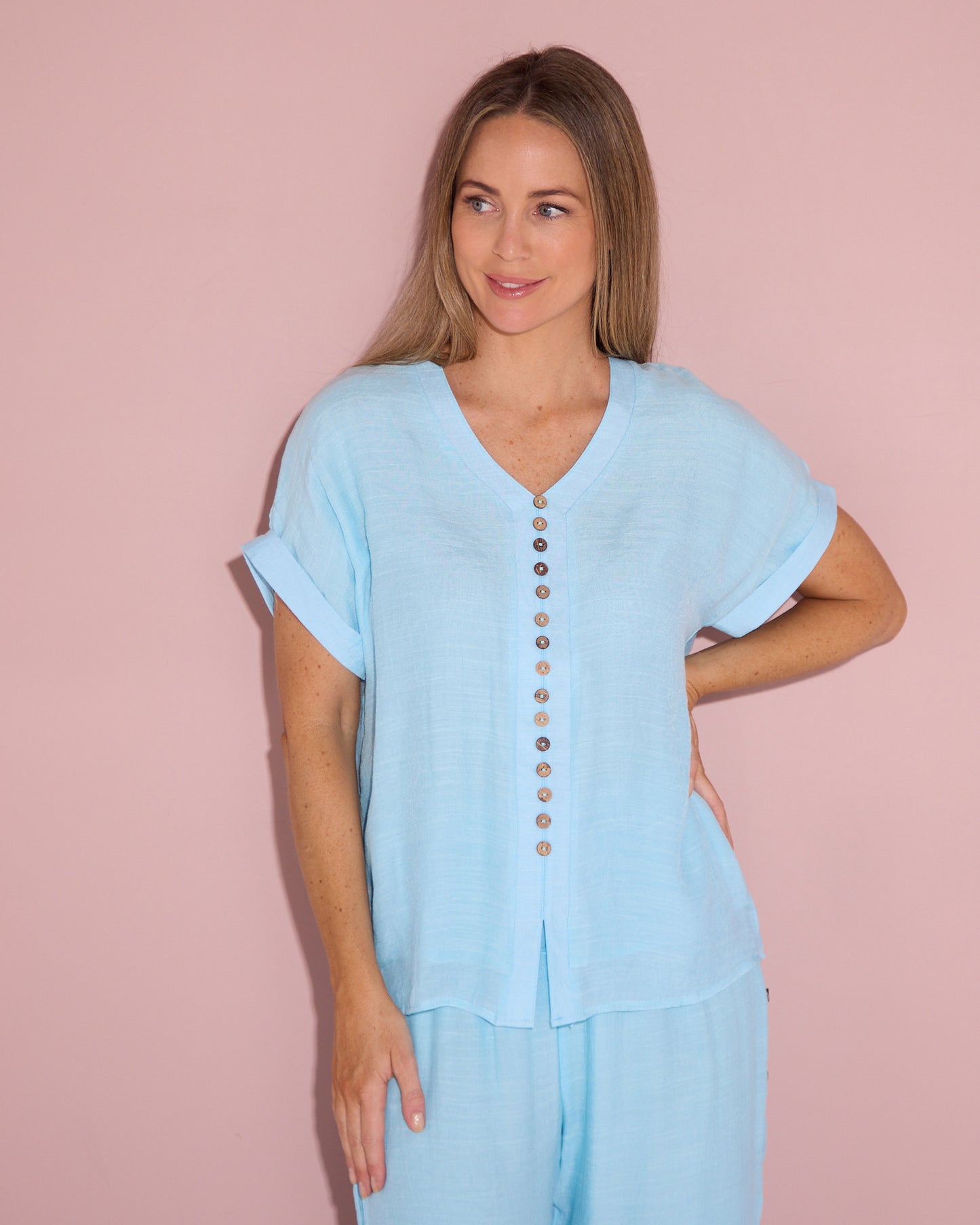 Gemma Top - Baby Blue