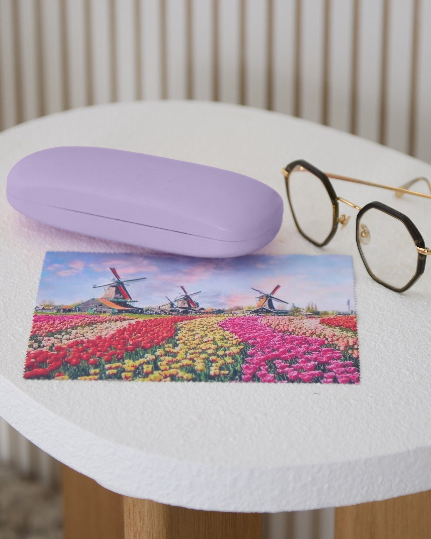Glasses Case & Cloth - Lilac/Dutch Tulips