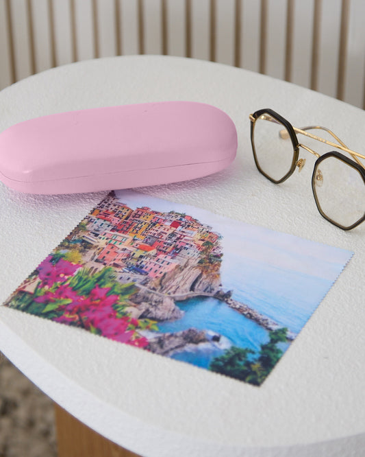 Glasses Case & Cloth - Pink/Manarola